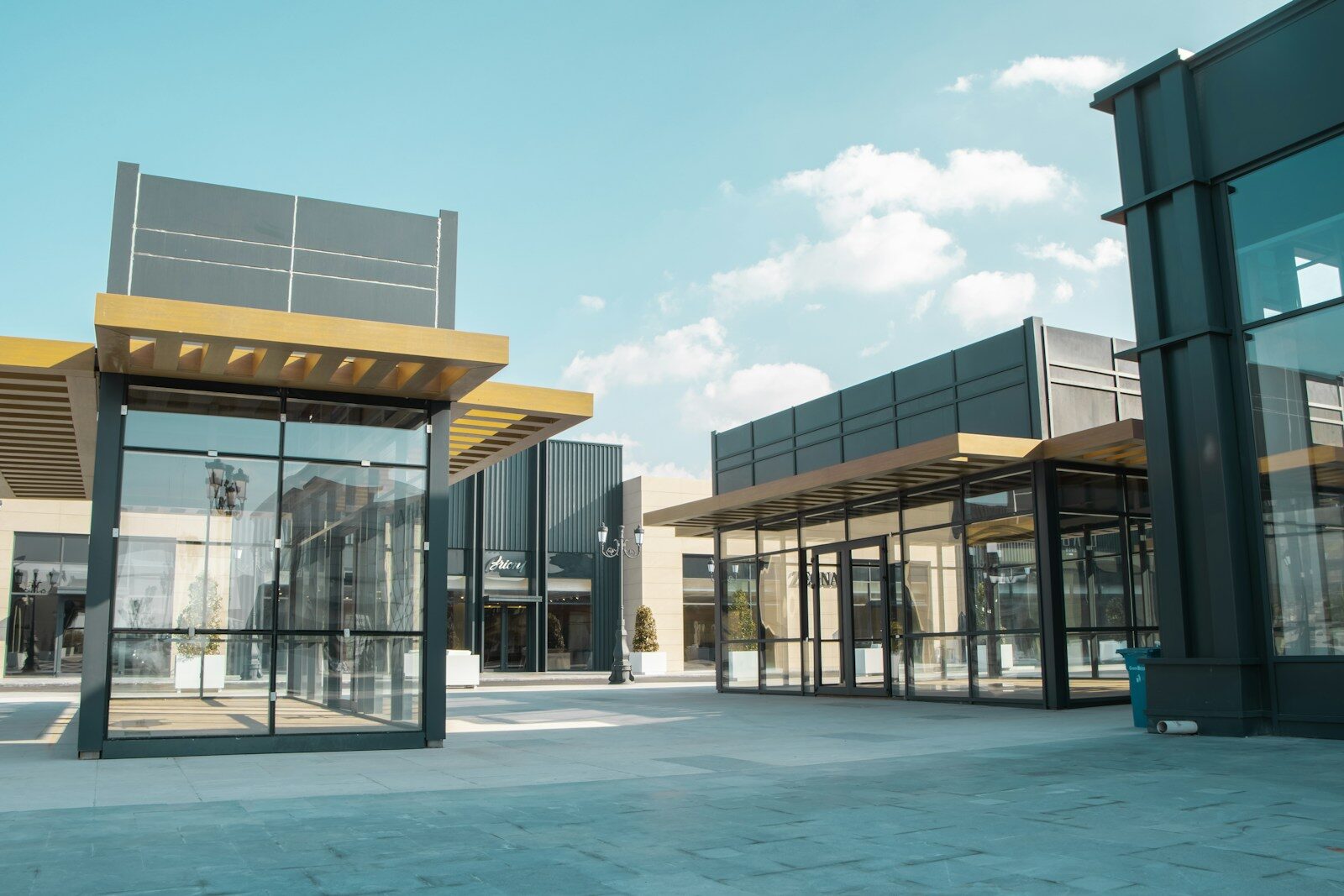 a building that has a lot of glass doors